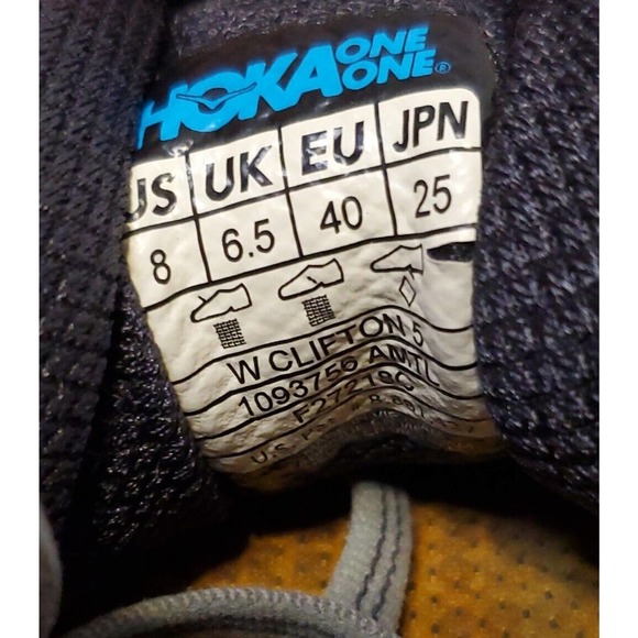 Hoka One One W Clifton 5 Running Shoes Women’s Size 8.5 Gray Pink 1093756 AMTL - Picture 9 of 9